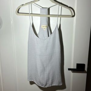Cloth & Stone Tank Gray and White Pinstripe Size Small